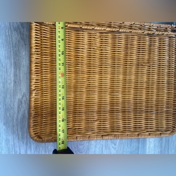 3/75$ Vintage foldable Wicker black metal fire place log holder magazine holder - Picture 12 of 16